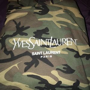 YSL Camo Print Hoodie S/M